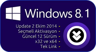 Windows 8.1 Update 2 AIO (12in1) Ekim Güncel