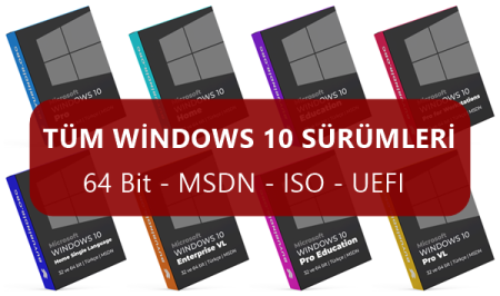 Windows 10 AIO Tüm Sürümleri İnir (64-bit) (UEFI) (22H2)